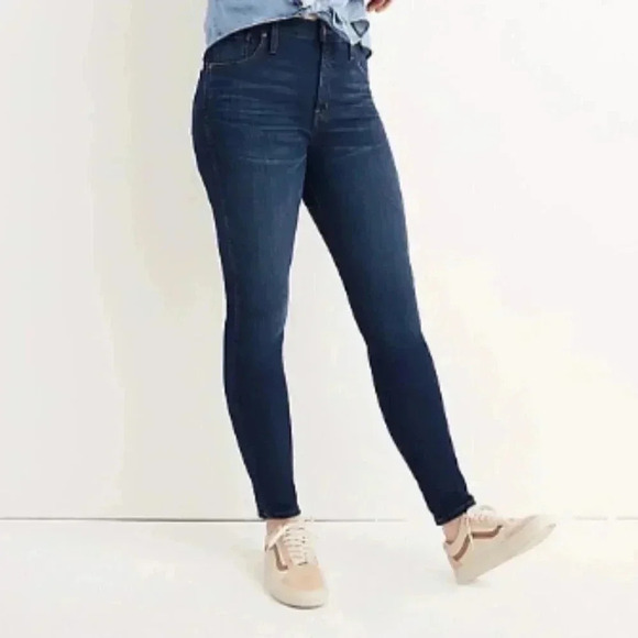 Madewell 10" High Rise Skinny Jeans Hayes Wash Women's Size 27 #F4684 - Picture 1 of 6